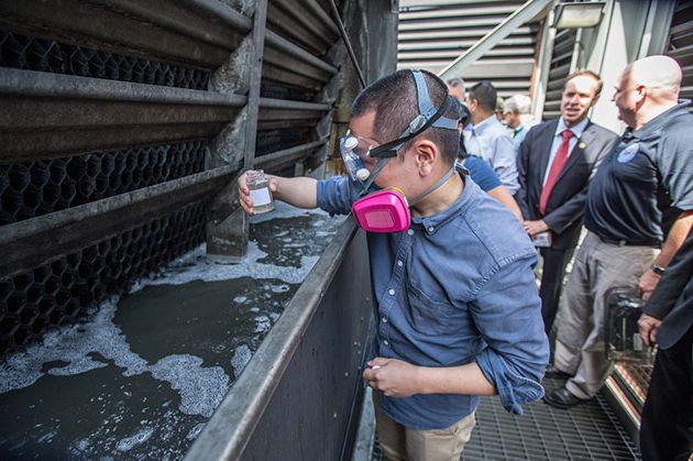 A NY State health team testing for Legionella in the Bronx on August 8, 2015